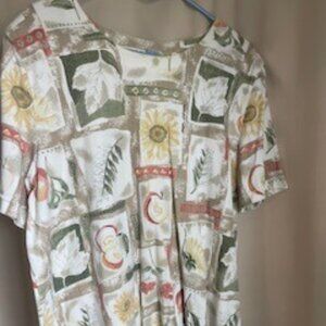 Alfred Dunner patterned shirt size XL